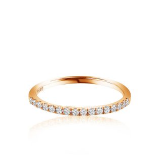 簡約線戒(玫瑰金)