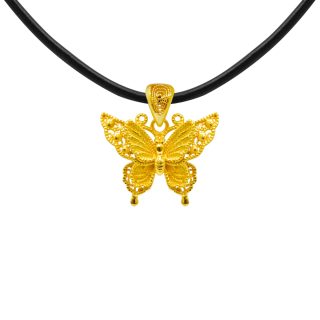 花絲-花蝶展翅墜