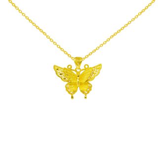 花絲-花蝶展翅項鍊